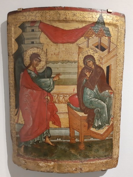 Ikone Heilige Anna christliche reise Altar kleine holz Triptychon Orthodox